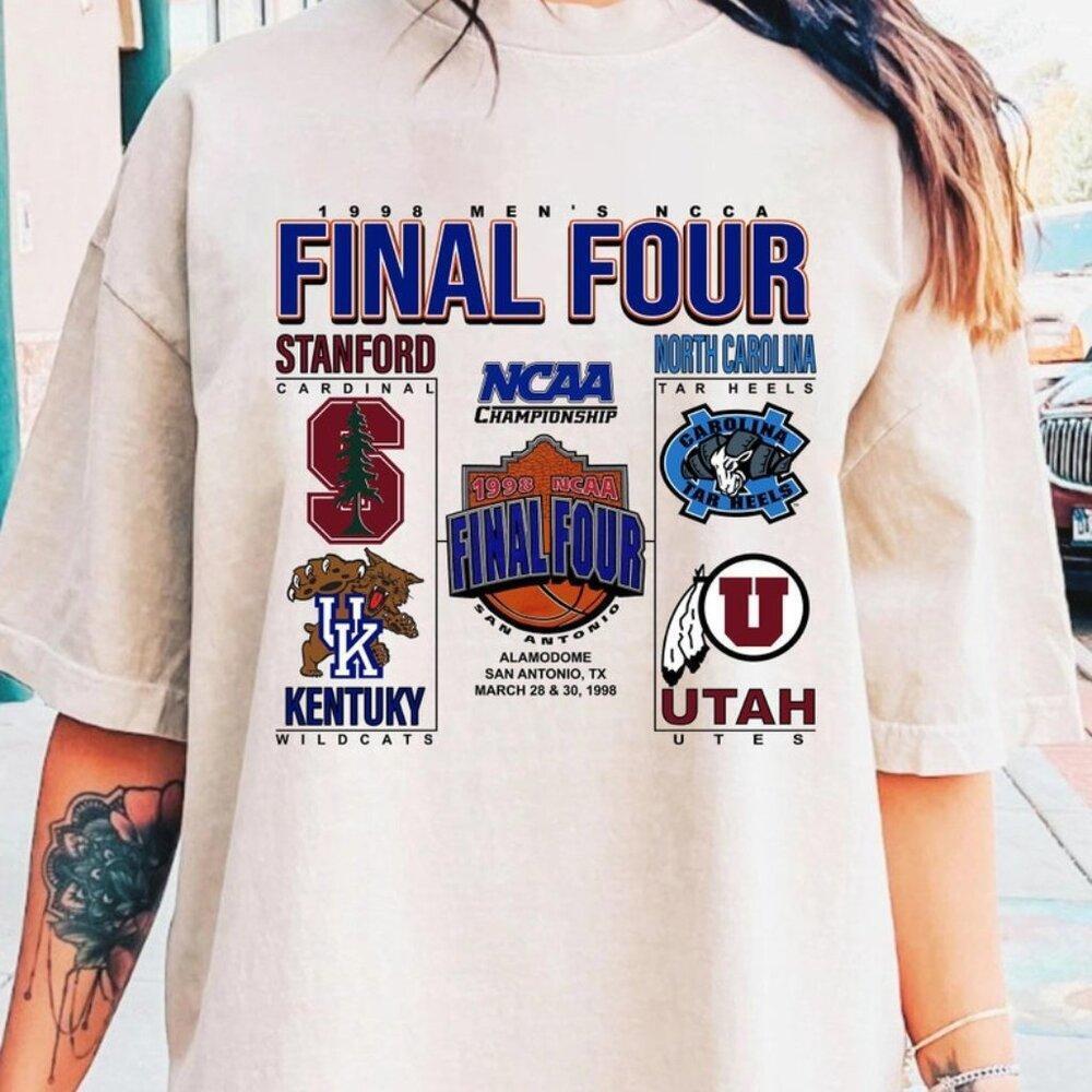 Retro 1998 Ncaa Basketball Championship Final Four Kentucky Stanford Shirt Tee